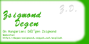 zsigmond degen business card